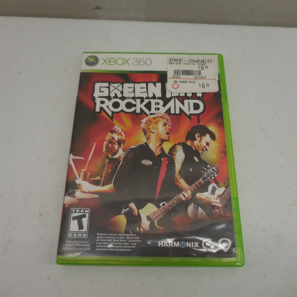 Green Day Rock Band Xbox 360 Video Game MTV Games Harmonix 2010